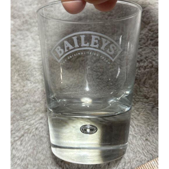 Baileys Irish Cream Tumblers Clear Glass With Logo Etching Bubble Base Set of 6 - Picture 10 of 10